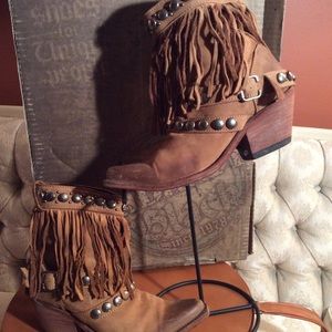 Liberty Black Fringed Western Boot